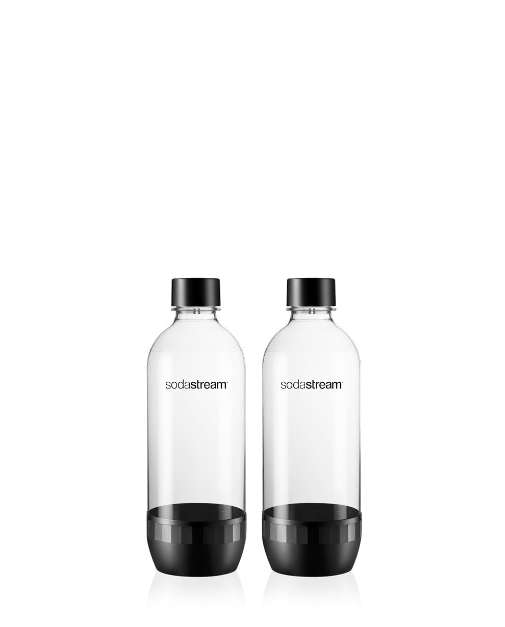 arendo 2 x 850 ml Pet Bottiglia dAcqua Senza BPA Nero Opaco Compatibile con 60 l di CO2 Sodastream Lavabile in lavastoviglie dosabile Finemente 1 